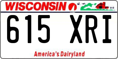 WI license plate 615XRI