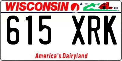 WI license plate 615XRK