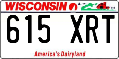WI license plate 615XRT