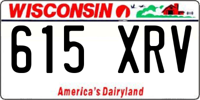 WI license plate 615XRV