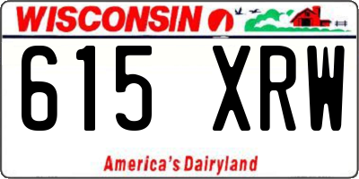 WI license plate 615XRW