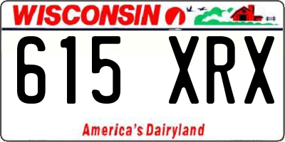 WI license plate 615XRX