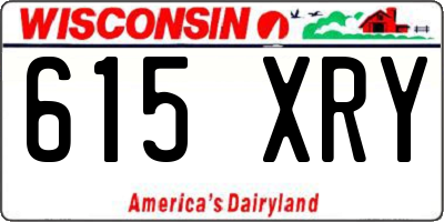 WI license plate 615XRY