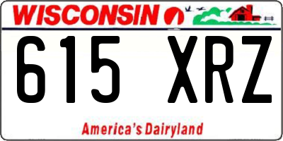 WI license plate 615XRZ