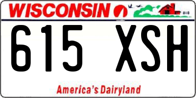 WI license plate 615XSH