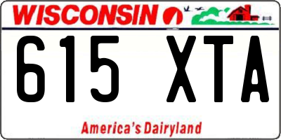 WI license plate 615XTA