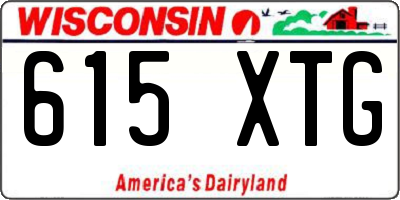 WI license plate 615XTG