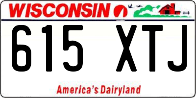 WI license plate 615XTJ