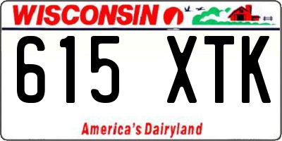 WI license plate 615XTK