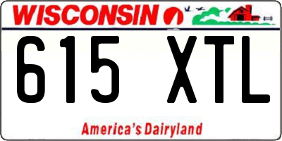 WI license plate 615XTL