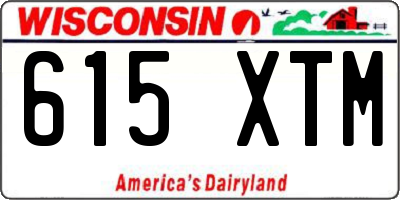 WI license plate 615XTM