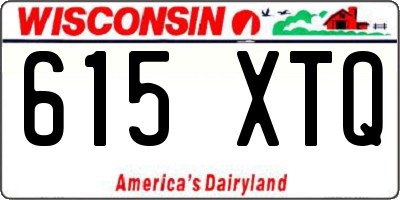 WI license plate 615XTQ
