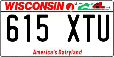 WI license plate 615XTU