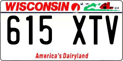 WI license plate 615XTV