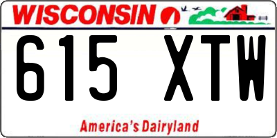 WI license plate 615XTW