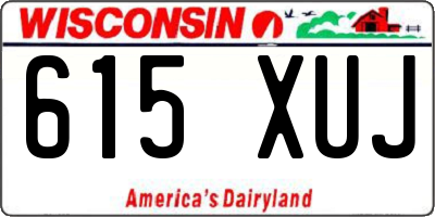 WI license plate 615XUJ