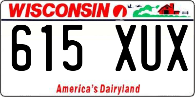 WI license plate 615XUX