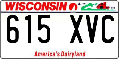 WI license plate 615XVC