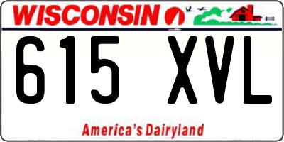WI license plate 615XVL