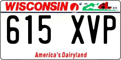 WI license plate 615XVP
