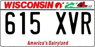 WI license plate 615XVR