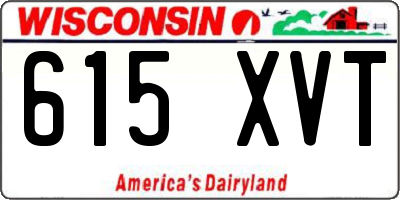 WI license plate 615XVT
