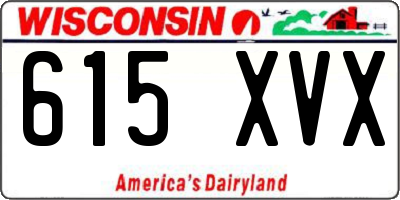 WI license plate 615XVX