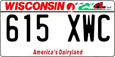 WI license plate 615XWC