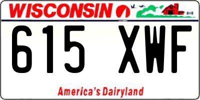 WI license plate 615XWF