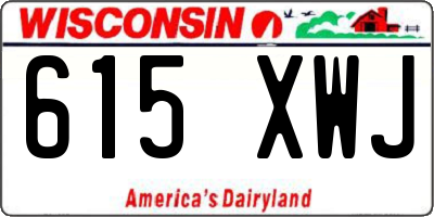 WI license plate 615XWJ