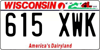 WI license plate 615XWK