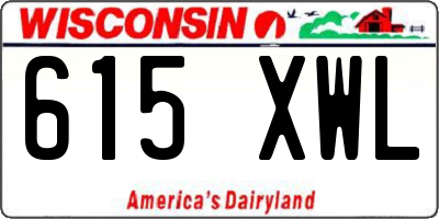 WI license plate 615XWL
