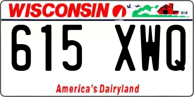 WI license plate 615XWQ