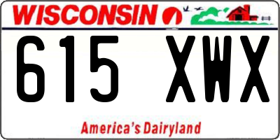 WI license plate 615XWX