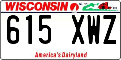 WI license plate 615XWZ
