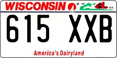 WI license plate 615XXB