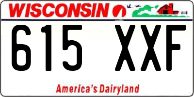 WI license plate 615XXF