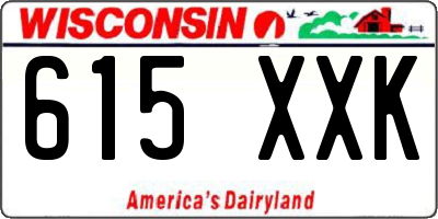 WI license plate 615XXK
