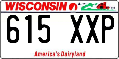 WI license plate 615XXP