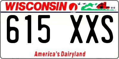 WI license plate 615XXS