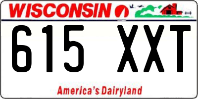 WI license plate 615XXT