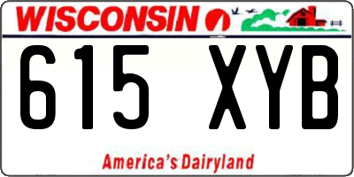 WI license plate 615XYB