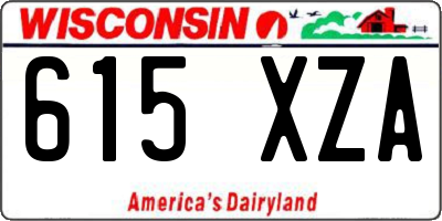 WI license plate 615XZA