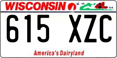 WI license plate 615XZC