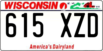 WI license plate 615XZD