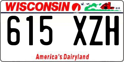WI license plate 615XZH