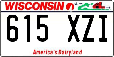 WI license plate 615XZI