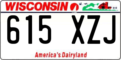 WI license plate 615XZJ