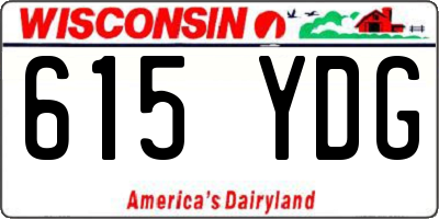 WI license plate 615YDG