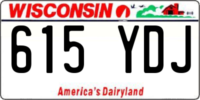 WI license plate 615YDJ